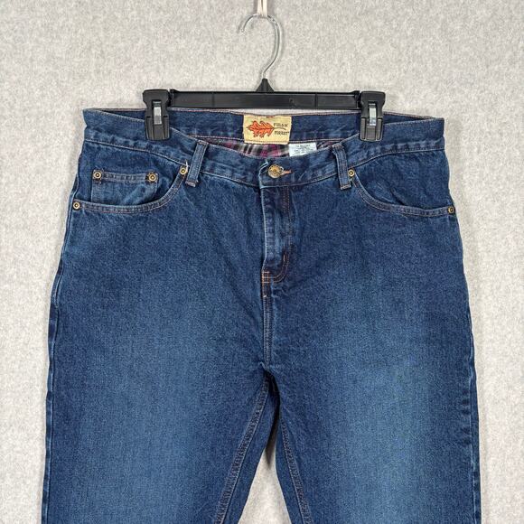 Flannel Lined Jean Women 12 Short Insulated Warm Thermal Soft Pink Plaid Outdoor - Picture 2 of 11